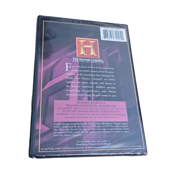 💥🆕 The History Channel Modern Marvels Transcontinental Railroads DVD - Picture 2 of 2